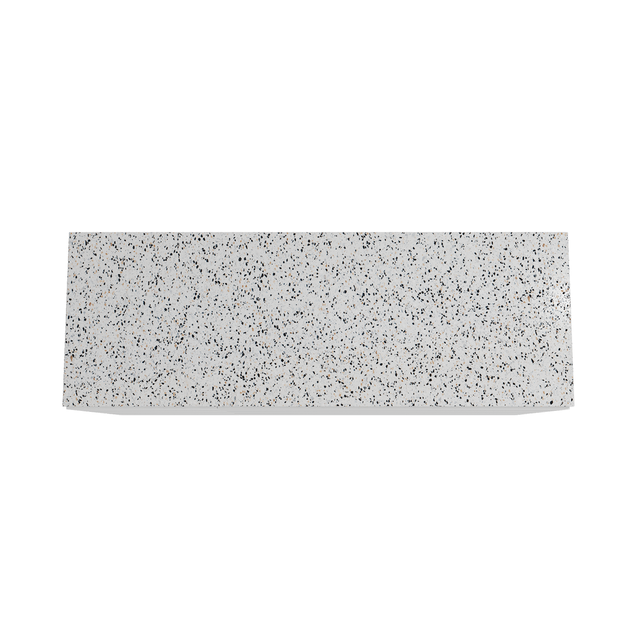 Storke Edge meuble salle de bains à poser 150 x 52 cm noir mat avec Tavola tablette simple ou double en blanc/noir mat terrazzo