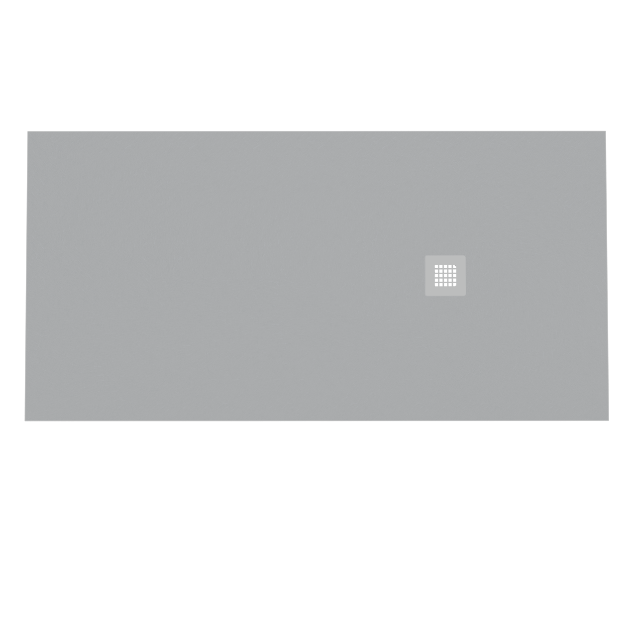 Balmani Vega douchebak 180 x 90 cm composietmarmer lichtgrijs leisteenstructuur