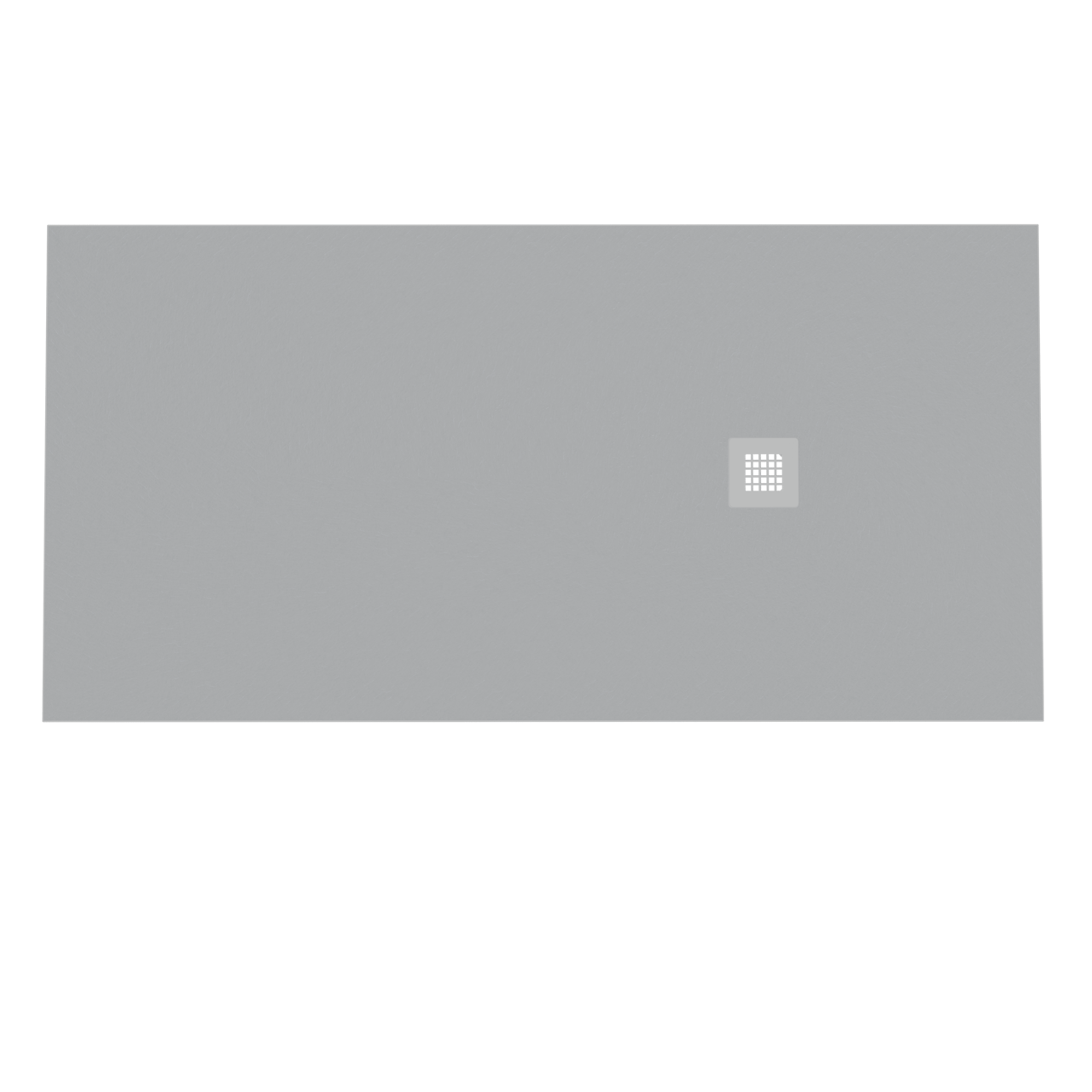 Balmani Vega douchebak 180 x 90 cm composietmarmer lichtgrijs leisteenstructuur