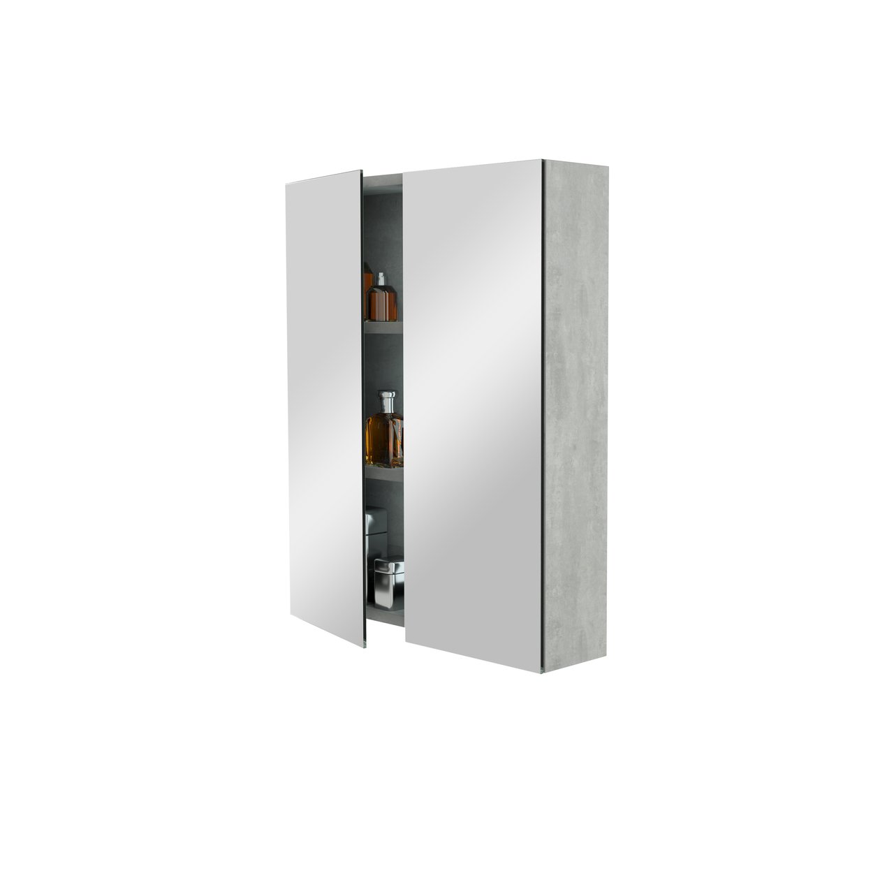 Storke Reflecta spiegelkast 60 x 75 cm beton donkergrijs