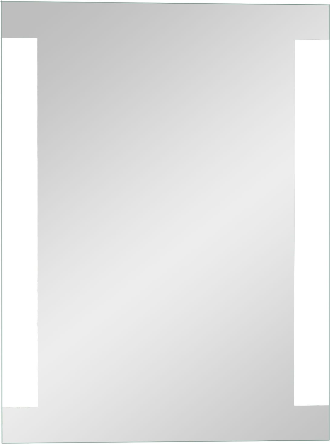 Linie Lunar rechthoekig badkamerspiegel 60 x 80 cm met spiegelverlichting