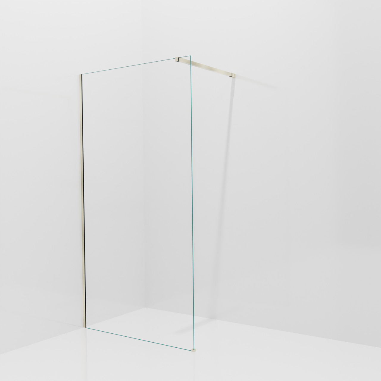 Balmani Modular douche à l'italienne: 110 x 200 cm, Verre transparent, avec coating, Profil Brushed Champagne Gold