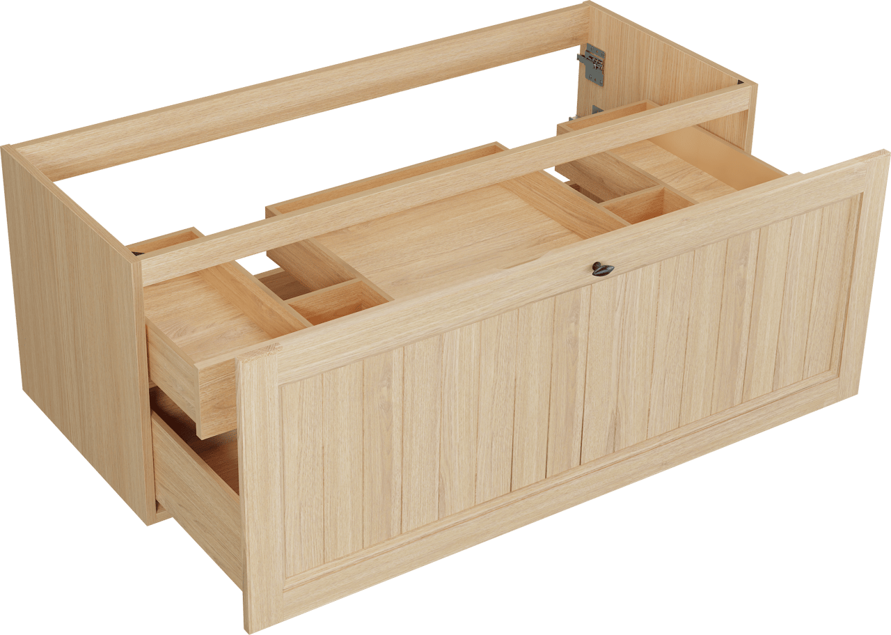 Balmani Lemon meuble sous-lavabo suspendu 135 x 55 cm Placage chêne naturel 2 tiroirs