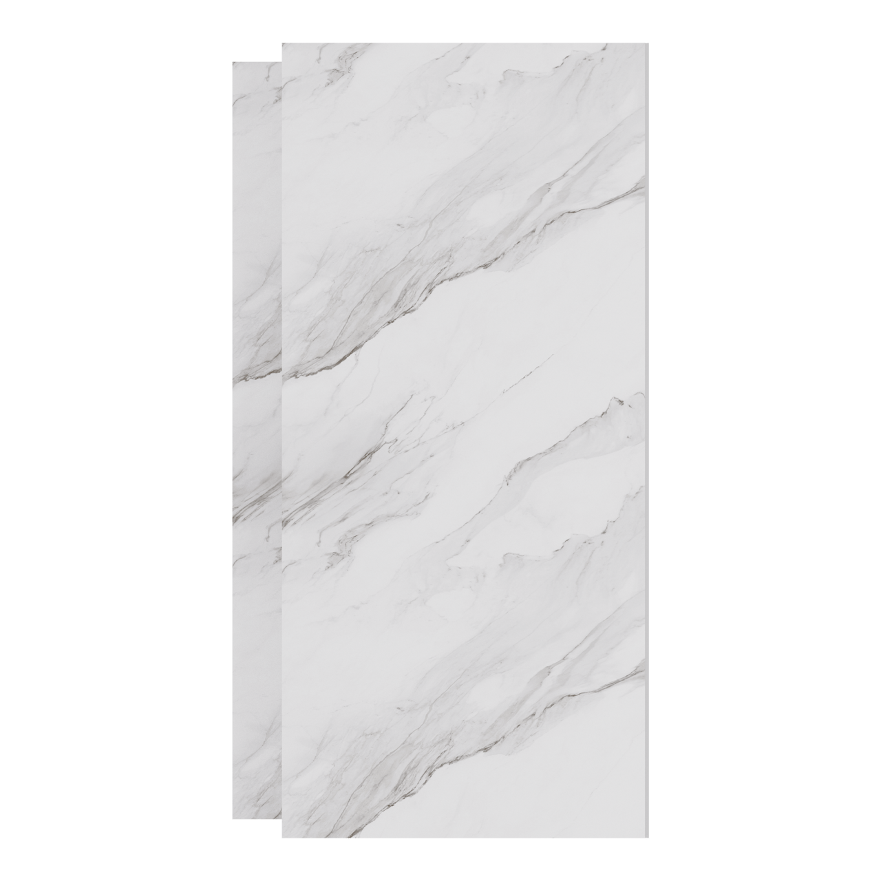 Luca Varess Suite douchewandbekleding set 2 x 120 x 260 cm, SPC, Marble white
