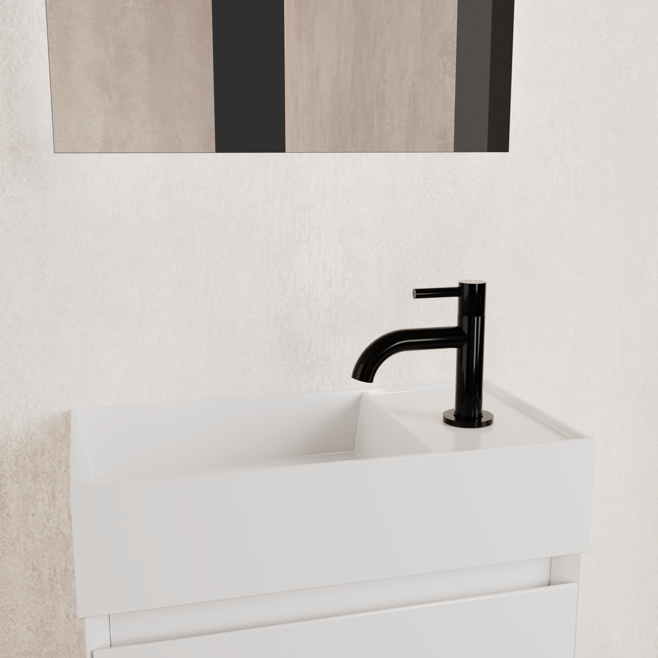 Blaufoss Multa robinet de lave-mains standard Noir Brillant