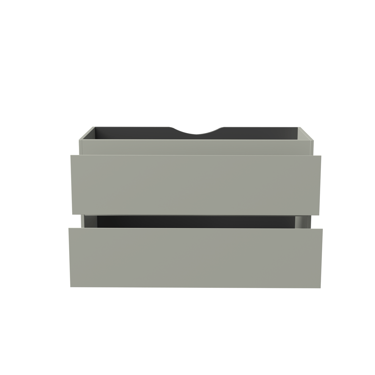 Linie Lado meuble sous-lavabo suspendu 100 x 46 cm Greige 2 tiroirs