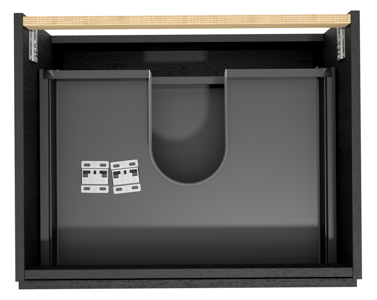 Balmani Lucida meuble sous-lavabo suspendu 67,5 x 55 cm chêne noir 2 tiroirs