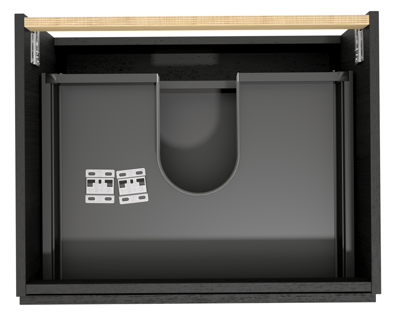 Balmani Lucida meuble sous-vasque suspendu 67,5 x 55 cm chêne noir 2 tiroirs