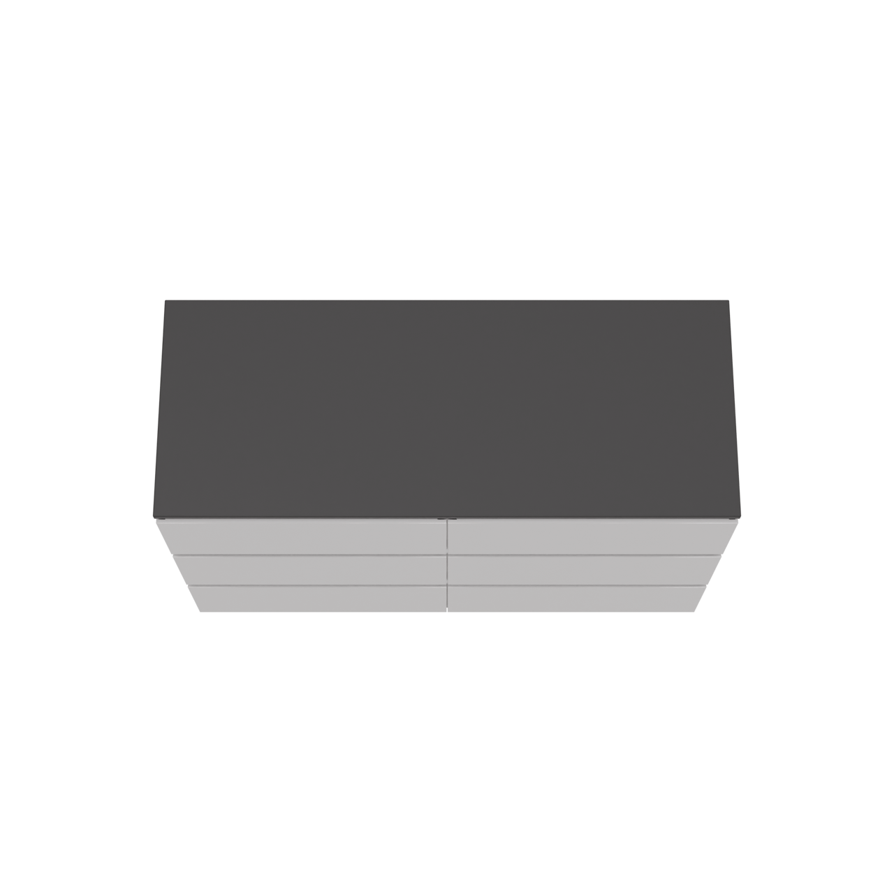 Storke Edge meuble salle de bains à poser 130 x 52 cm blanc brillant avec Panton tablette simple ou double en mdf enduit de poudre noir mat