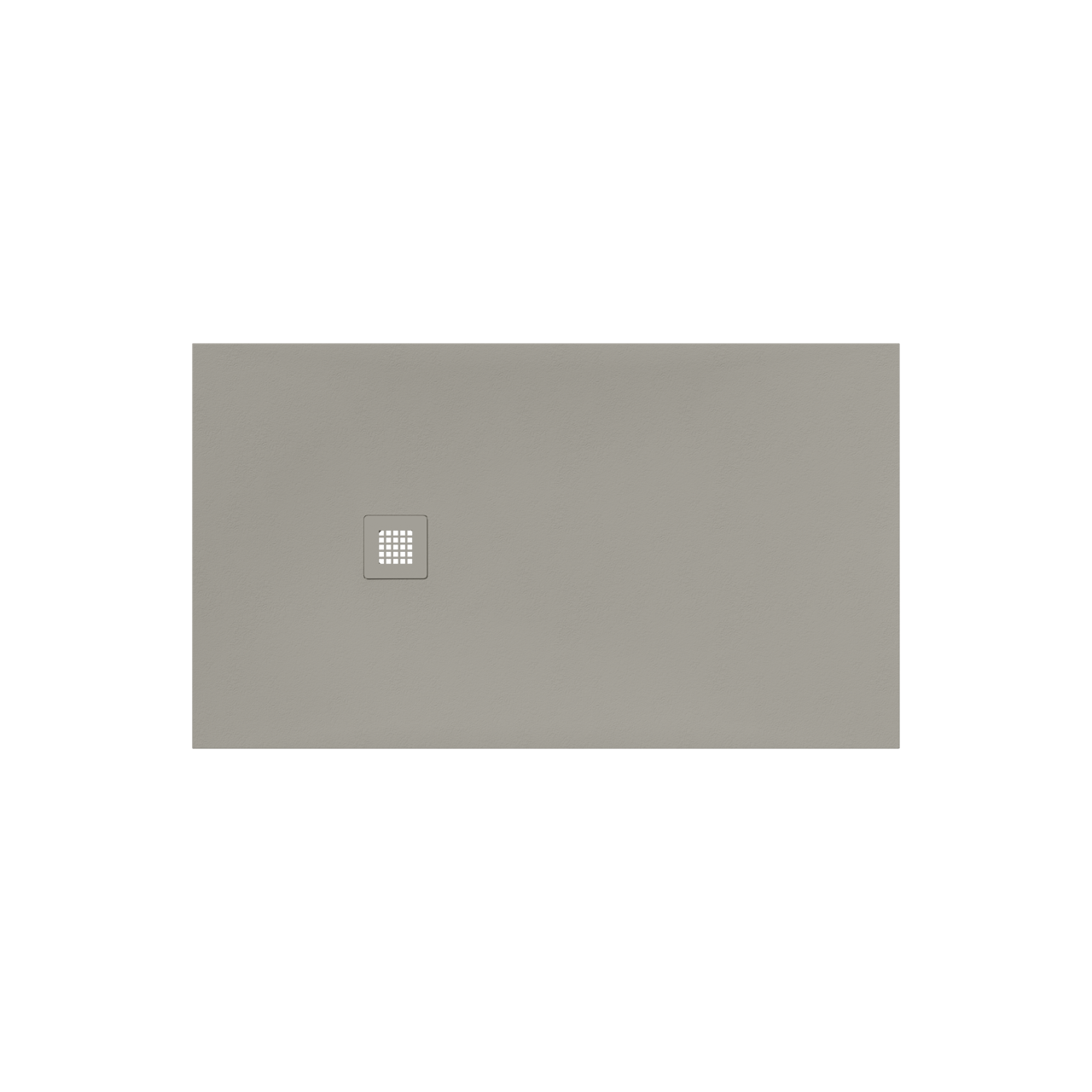 Luca Varess Classy receveur de douche 140 x 80 cm marbre composite gris clair mat structure rock