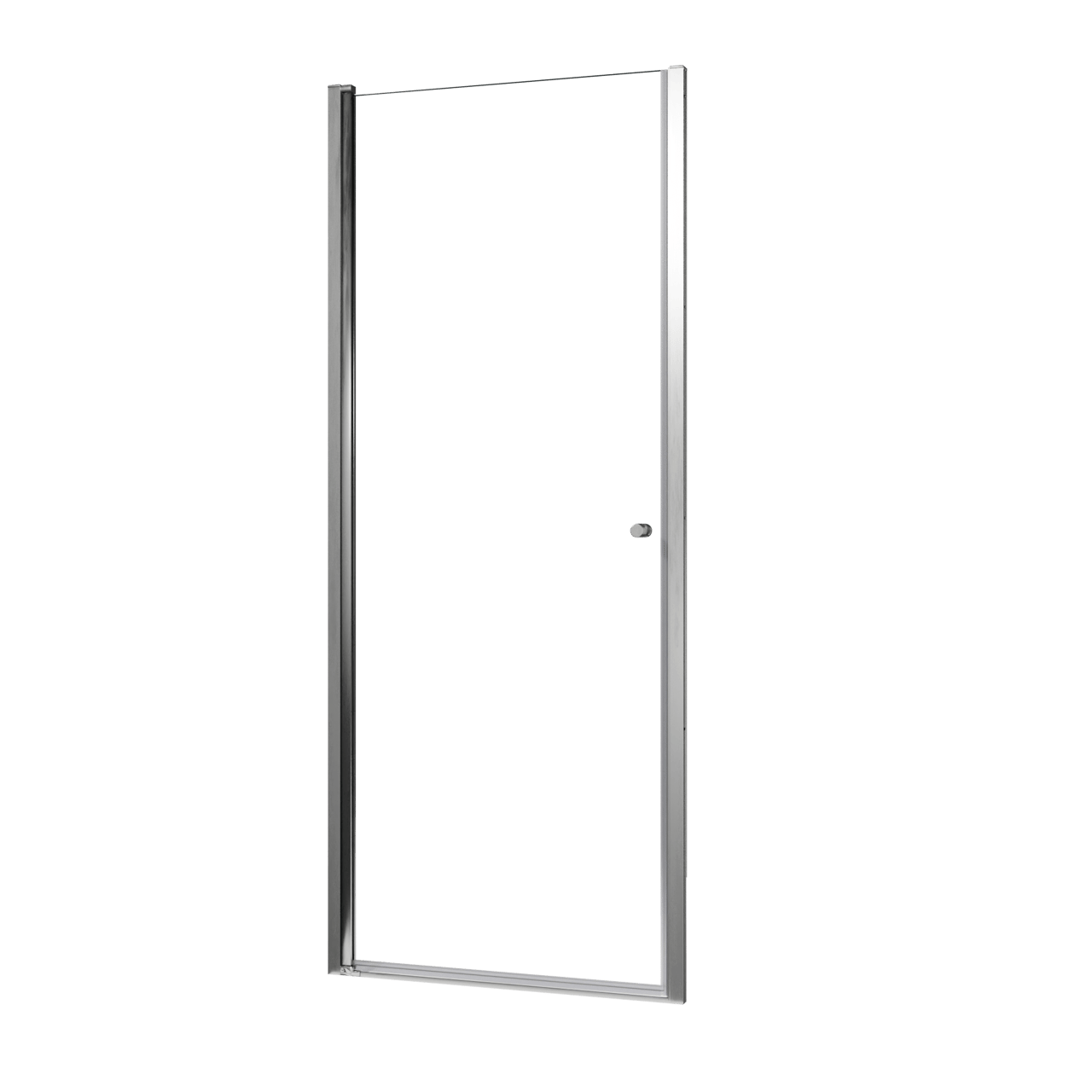 Luca Varess Kuresa porte pivotante 85 x 200 cm verre transparent profil chrome brillant