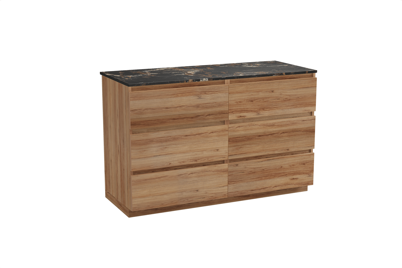 Balmani Lucida meuble salle de bains avec tablette pour vasques Stretto