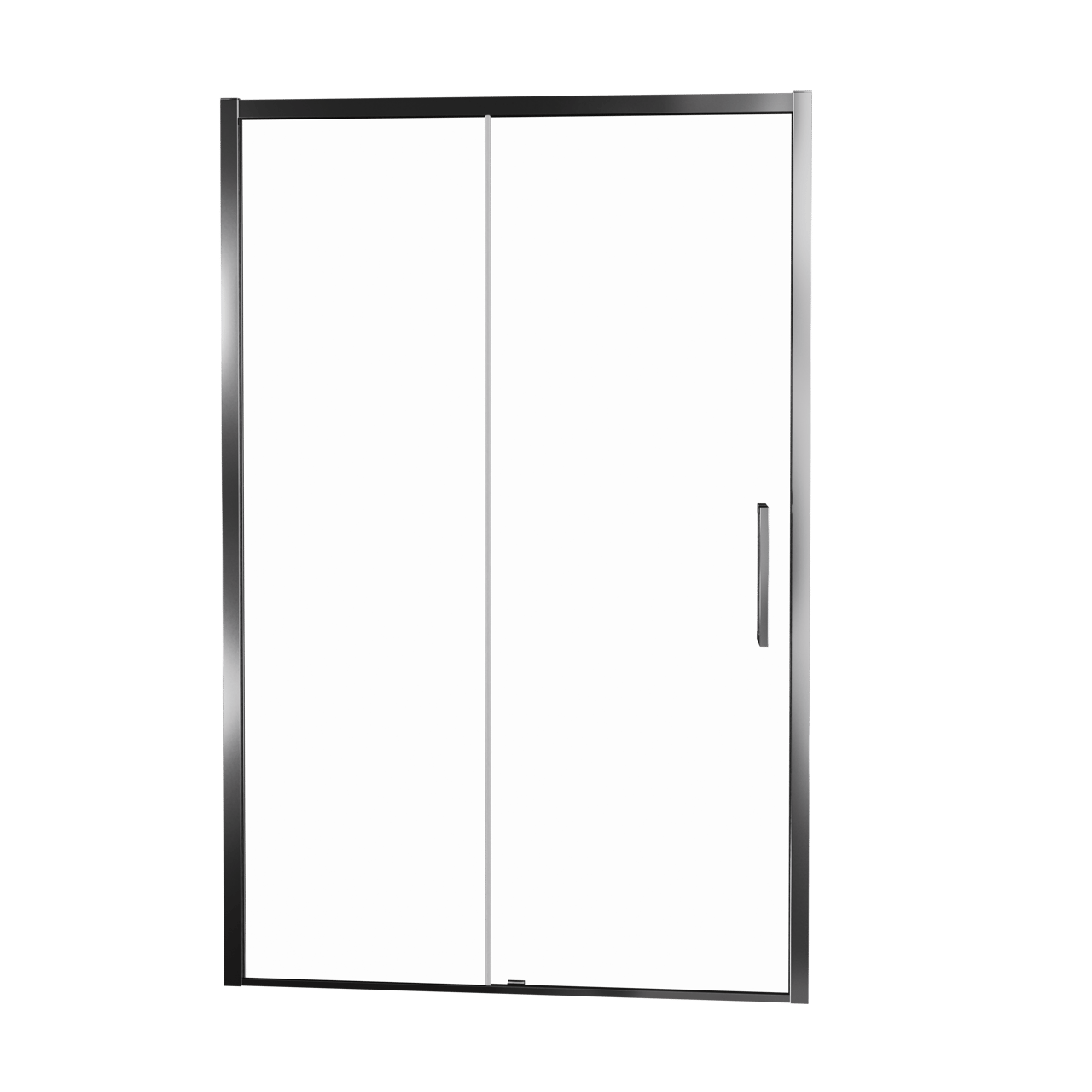 Balmani Senses Design porte coulissante réversible 160 cm x 210 cm verre transparent, Profil chrome, coating inclus
