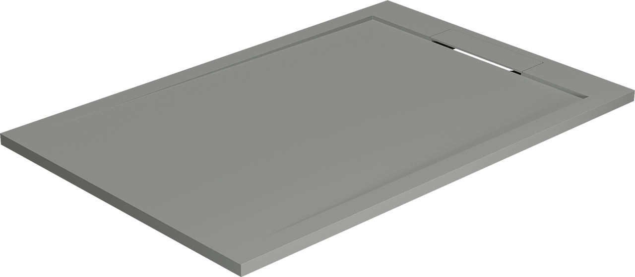 Balmani Andes receveur de douche 120 x 80 cm solid surface gris pierre mat