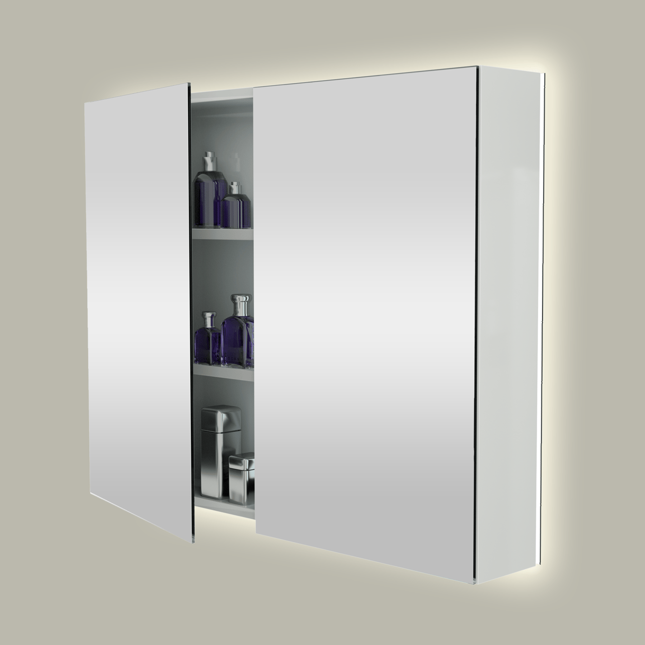 Storke Reflecta armoire de toilette lumineuse 95 x 75 cm blanc brillant