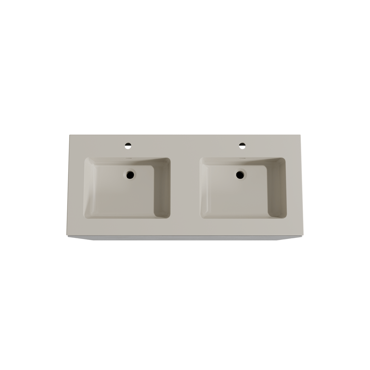 Storke Edge meuble salle de bains à poser 120 x 52 cm béton gris foncé avec Diva double vasque en top solid soie grise