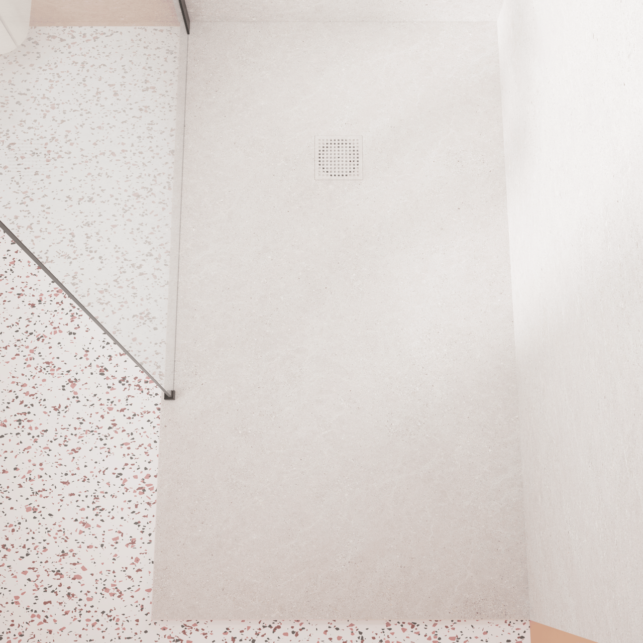 Luca Varess Suite douchebak 160 x 90 cm composietmarmer Dizzy Pearl 