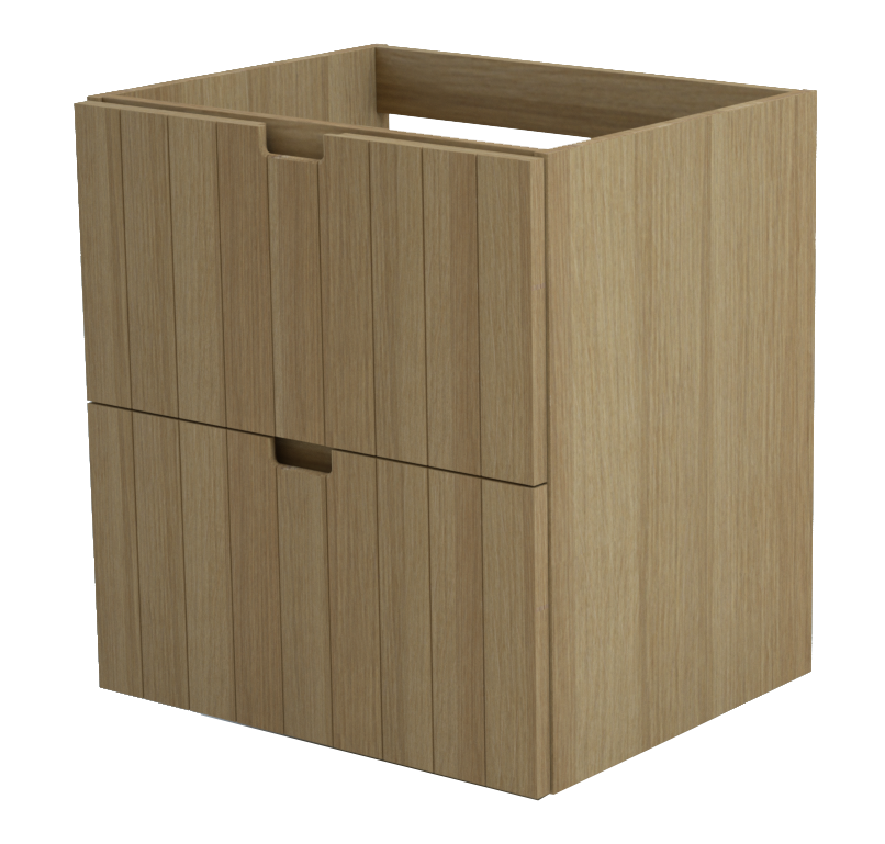 Balmani Adagio staande wastafelonderkast 67,5 x 55 cm verweerde eik 2 lades