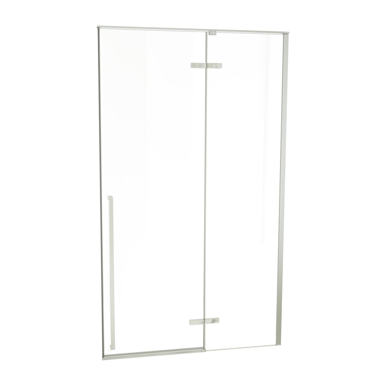 Luca Varess Stilus douchecabine met rechtse draaideur en 2 vaste zijwanden 120 x 90 cm helder glas glans chroom profiel - deur en hardware