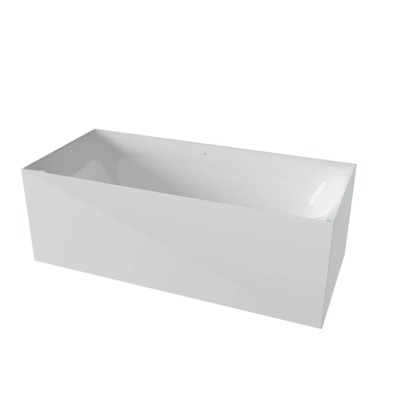 Luca Varess Saturnia rechthoekig vrijstaand bad 170 x 75 cm acryl mat wit