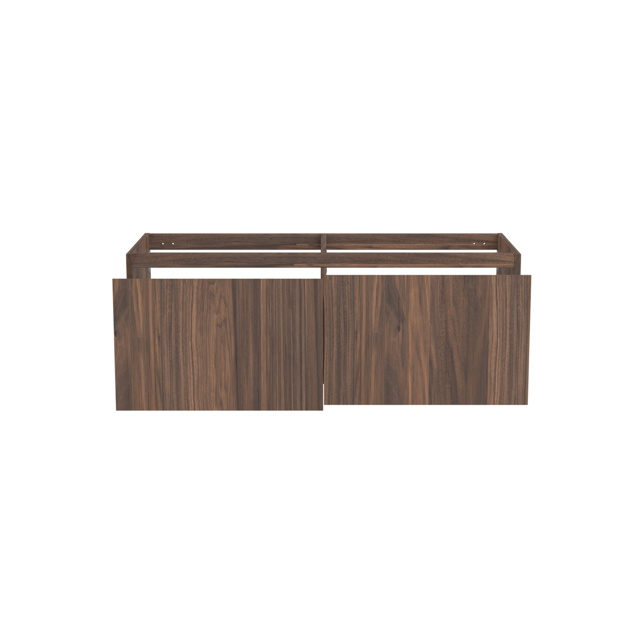 Balmani Idra zwevende wastafelonderkast 135 x 55 cm fineer notenhout 4 lades