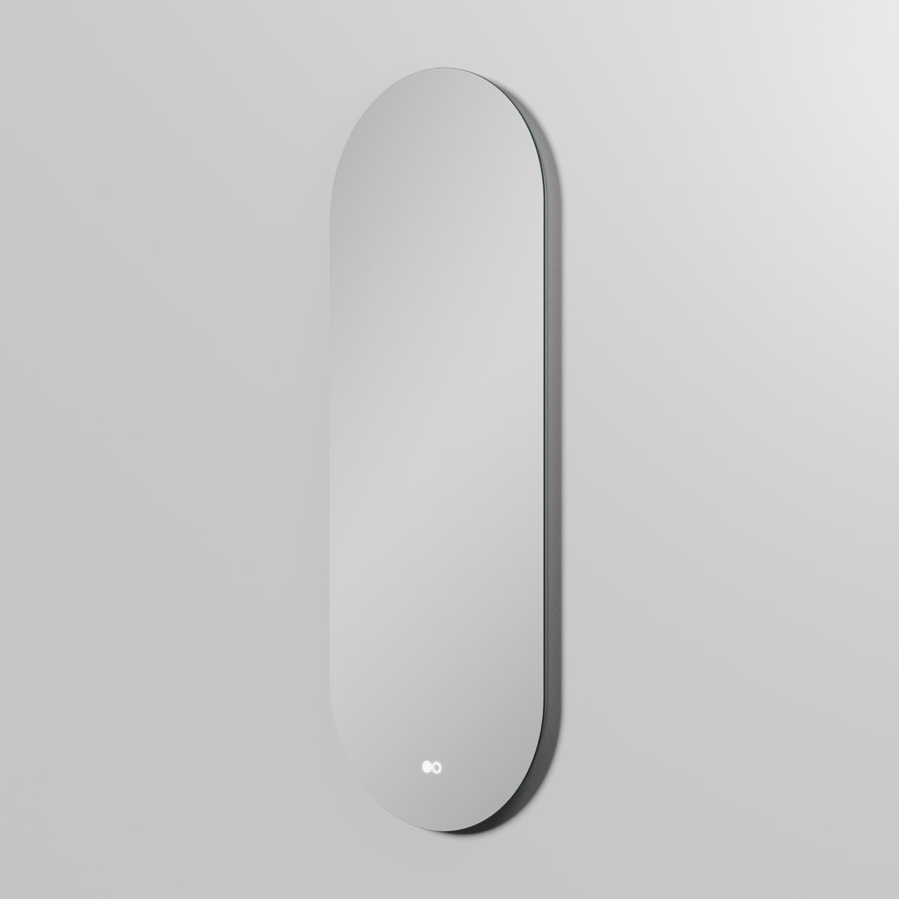 Balmani Giro Touch oval Badezimmerspiegel 45 x 120 cm mit Spiegelbeleuchtung und Anti-Beschlag Spiegelheizung