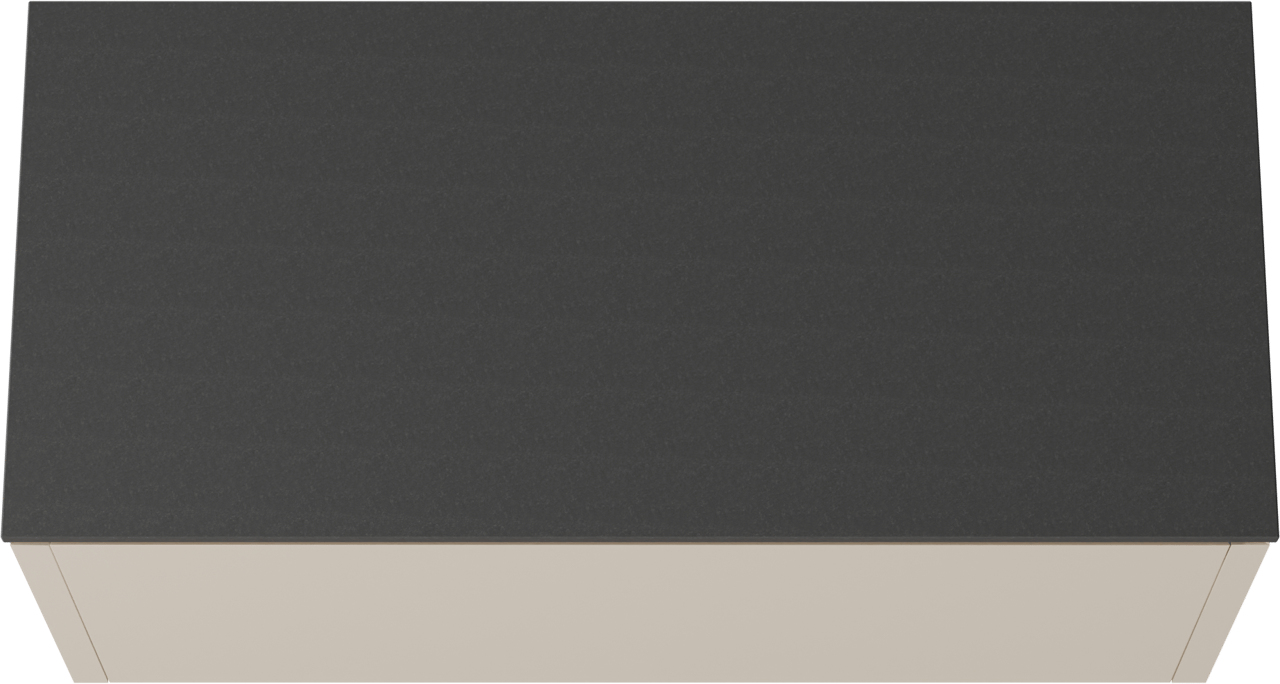 Balmani Eclips meuble salle de bains suspendu 120 x 55 cm Sandbeige avec Stretto tablette simple en Granit noir