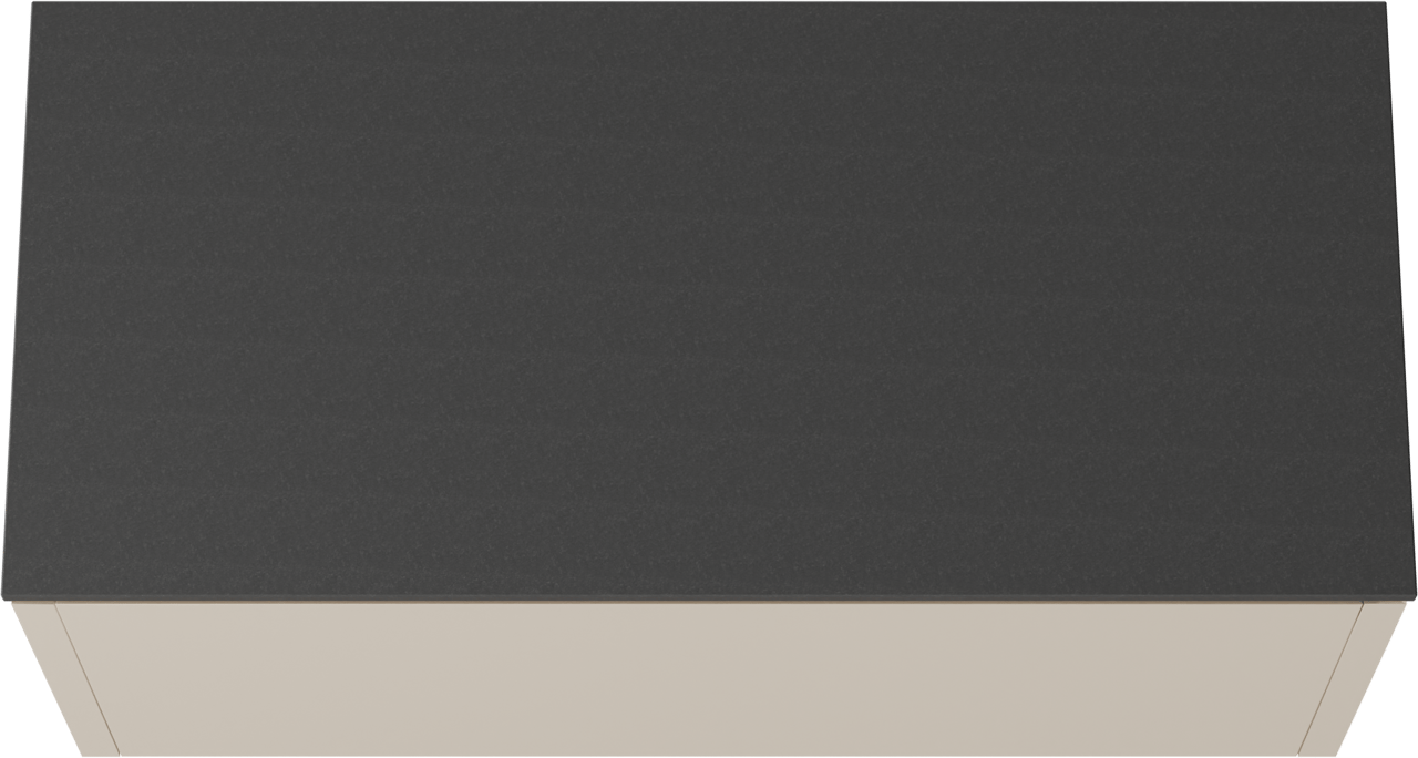 Balmani Eclips meuble salle de bains suspendu 120 x 55 cm Sandbeige avec Stretto tablette simple en Granit noir