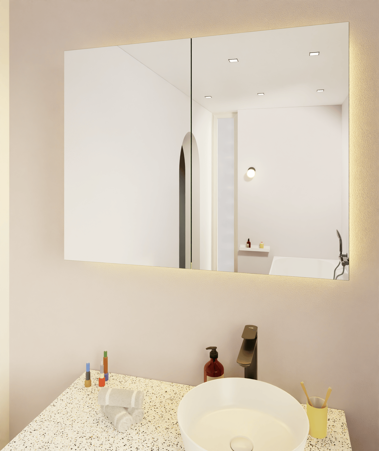 Luca Varess LED verlichting voor spiegelkast 100 x 75 cm