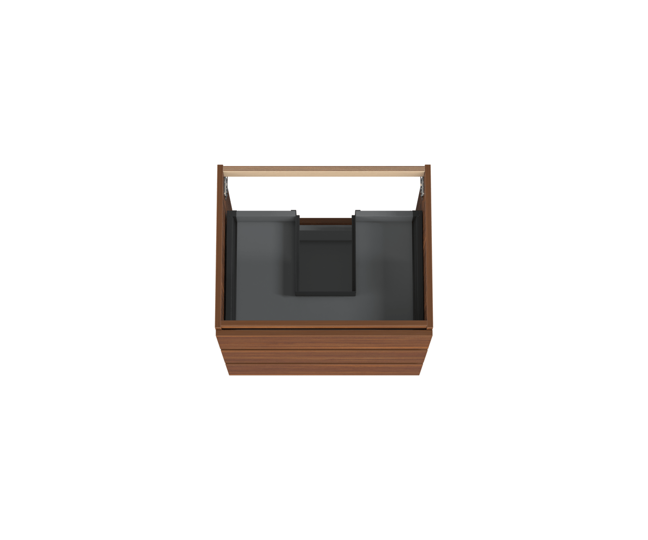 Balmani Lucida meuble sous-lavabo a poser 67,5 x 55 cm noyer Américain 3 tiroirs