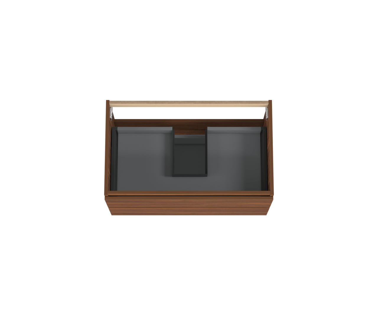 Balmani Lucida zwevende wastafelonderkast 90 x 55 cm Amerikaans notenhout 2 lades