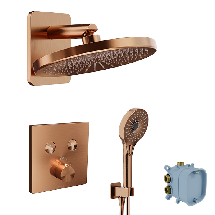 Blaufoss Smartbox Switch-line inbouw regendoucheset, inclusief inbouwelement