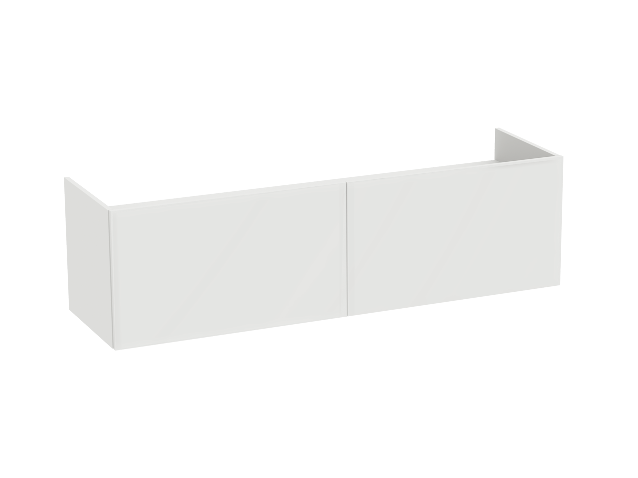 Balmani Cubo meuble sous-lavabo suspendu 184 x 53 cm blanc mat 4 tiroirs