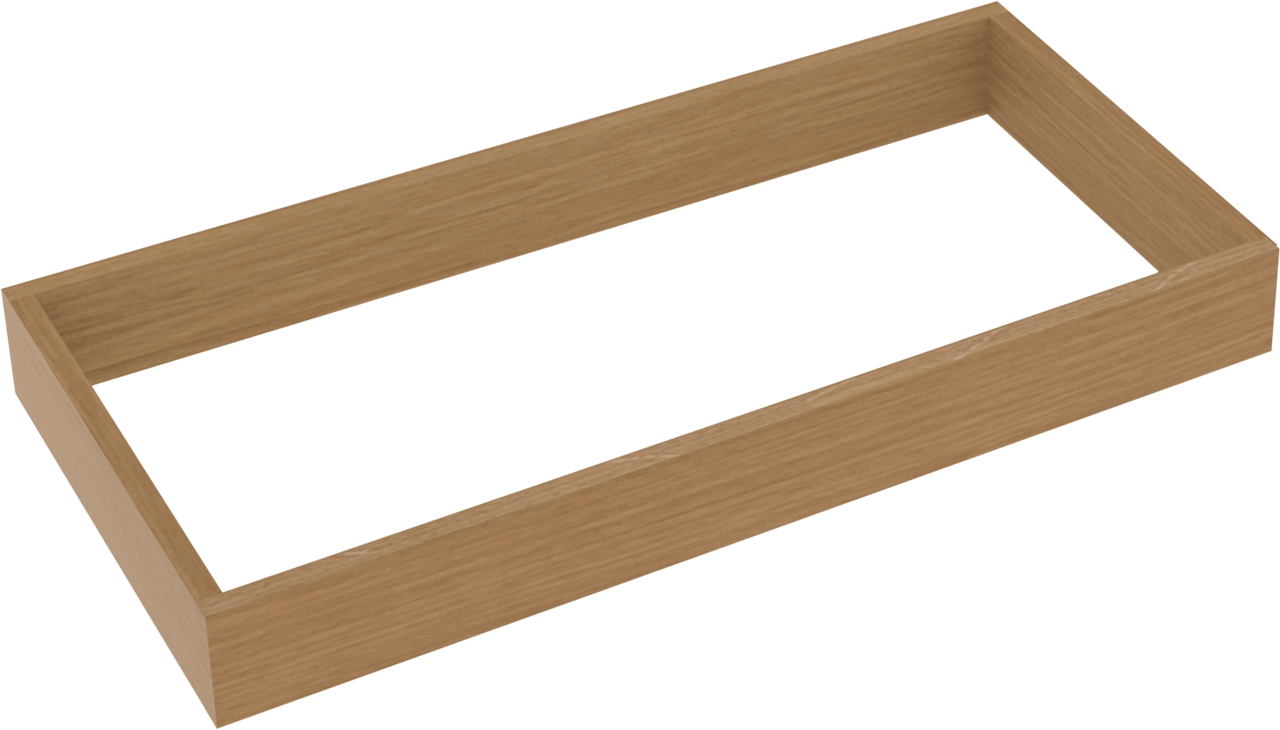 Balmani Legno sokkel voor badkamerkast verweerd eiken 90 x 35 cm