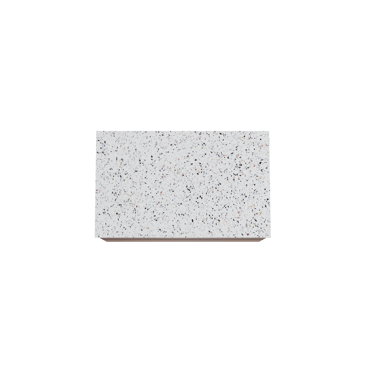 Balmani Mitra meuble salle de bains suspendu 90 x 55 cm noyer avec Stretto tablette simple en blanc/noir mat terrazzo