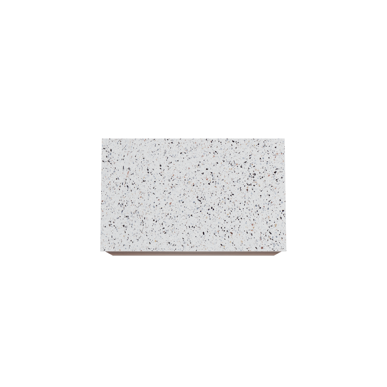 Balmani Mitra zwevend badkamermeubel 90 x 55 cm notelaar met Stretto enkel tablet in mat wit/zwart terrazzo