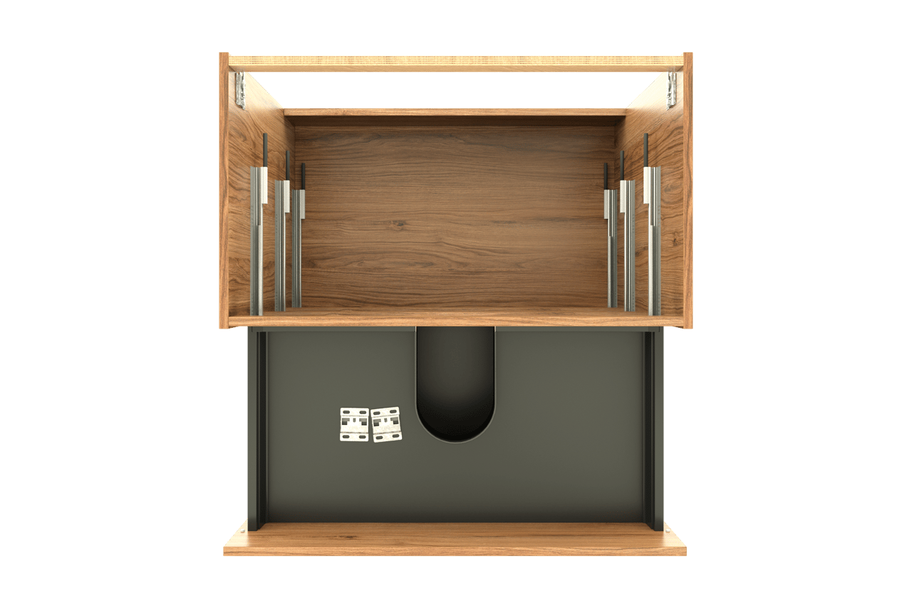 Balmani Lucida meuble sous-lavabo a poser 90 x 55 cm teck 3 tiroirs