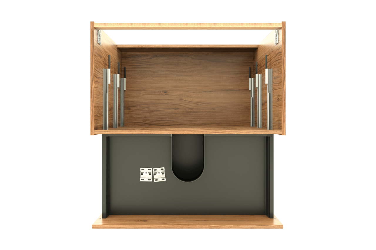 Balmani Lucida meuble sous-lavabo a poser 90 x 55 cm teck 3 tiroirs