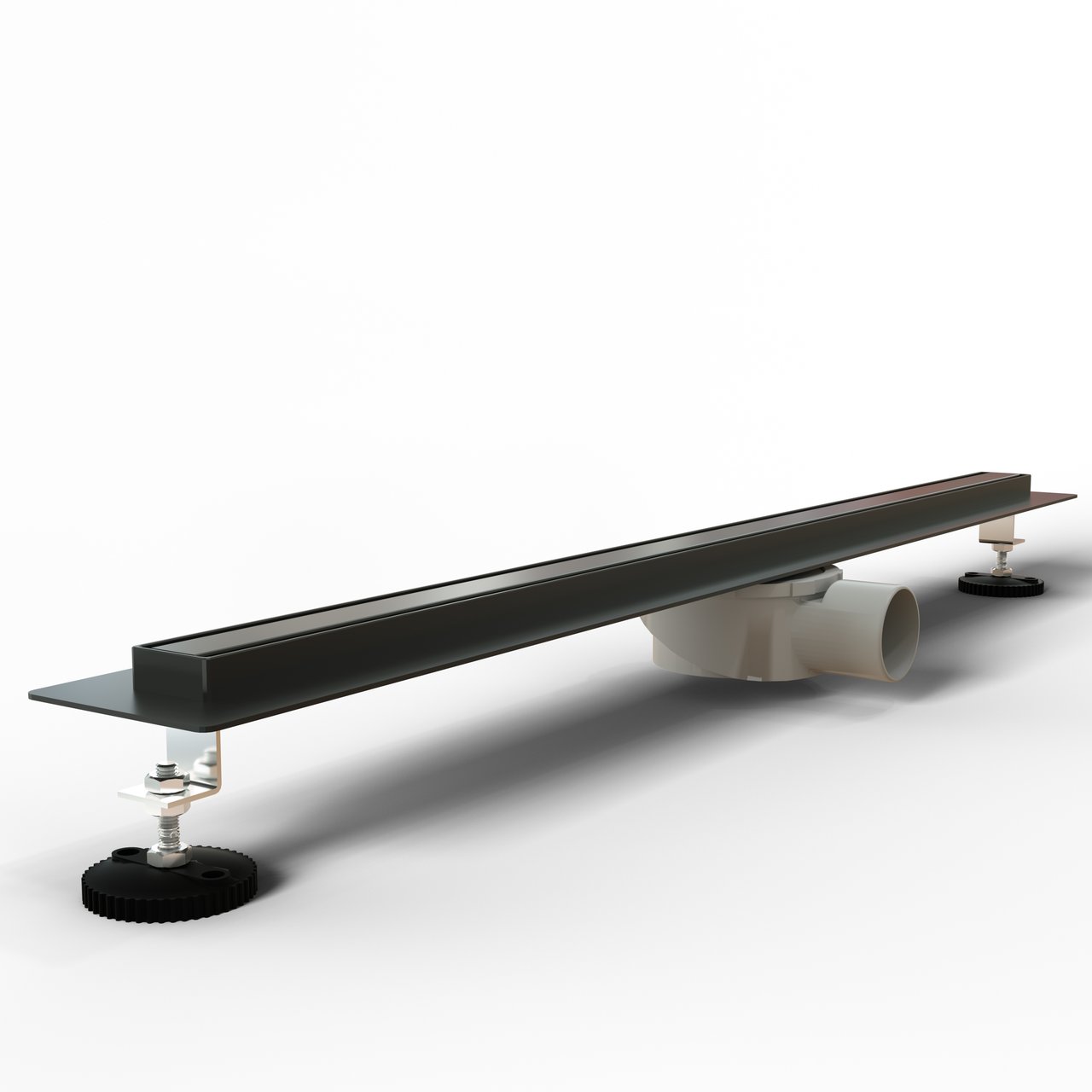 Linie douchegoot 70 cm mat zwart