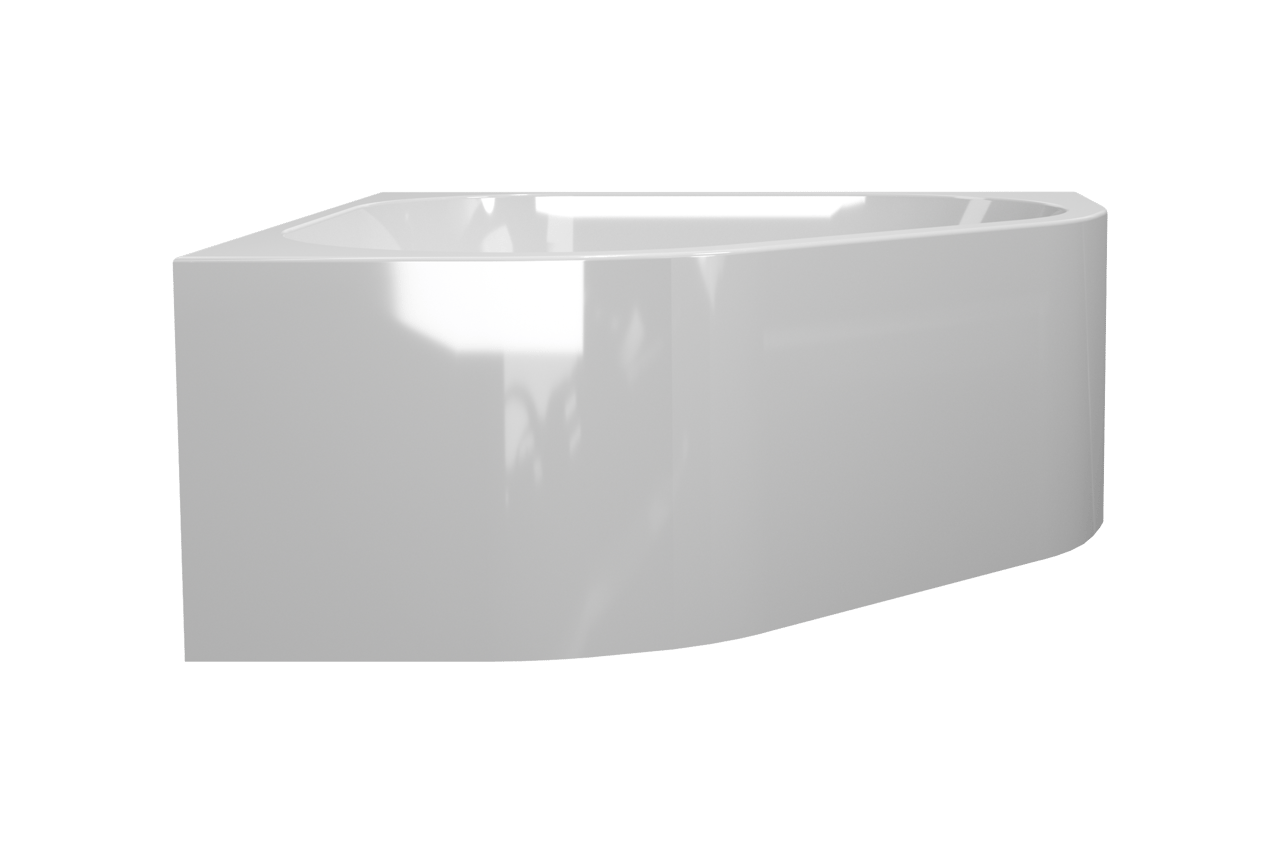 Luca Varess Idol baignoire d'angle gauche ou droite double 150 x 150 cm acrylique Blanc Brillant