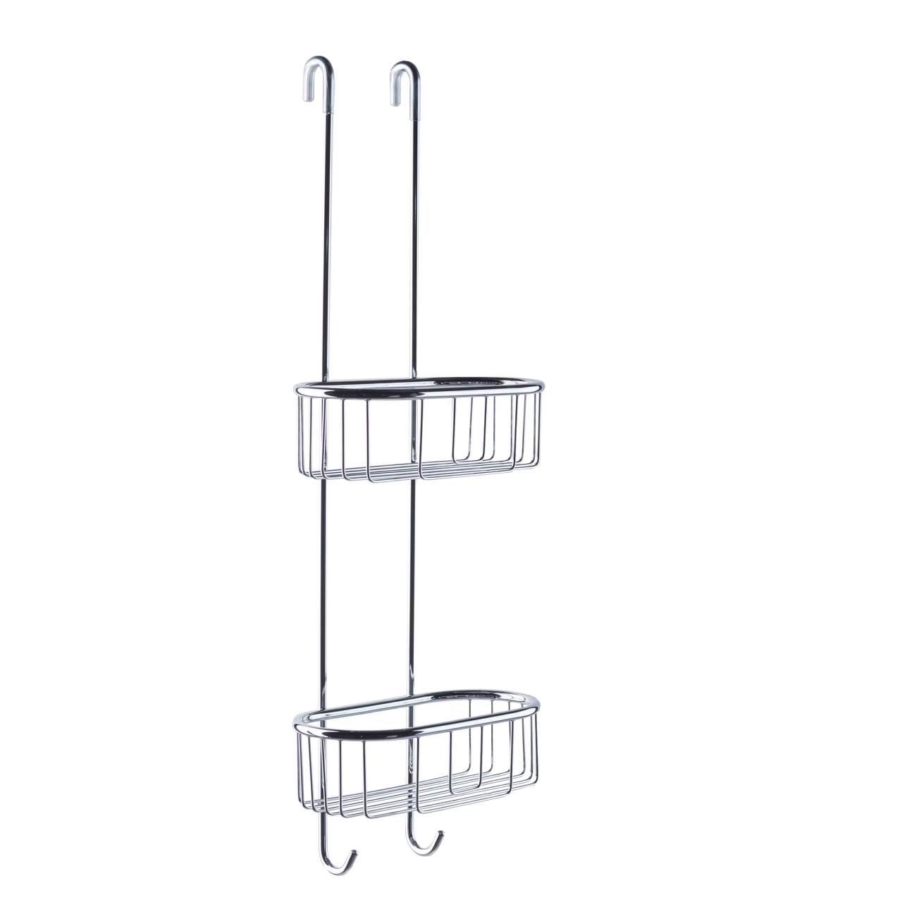 Blaufoss Amy doppeltes Seifenregal für die Duschkabine, Chrom