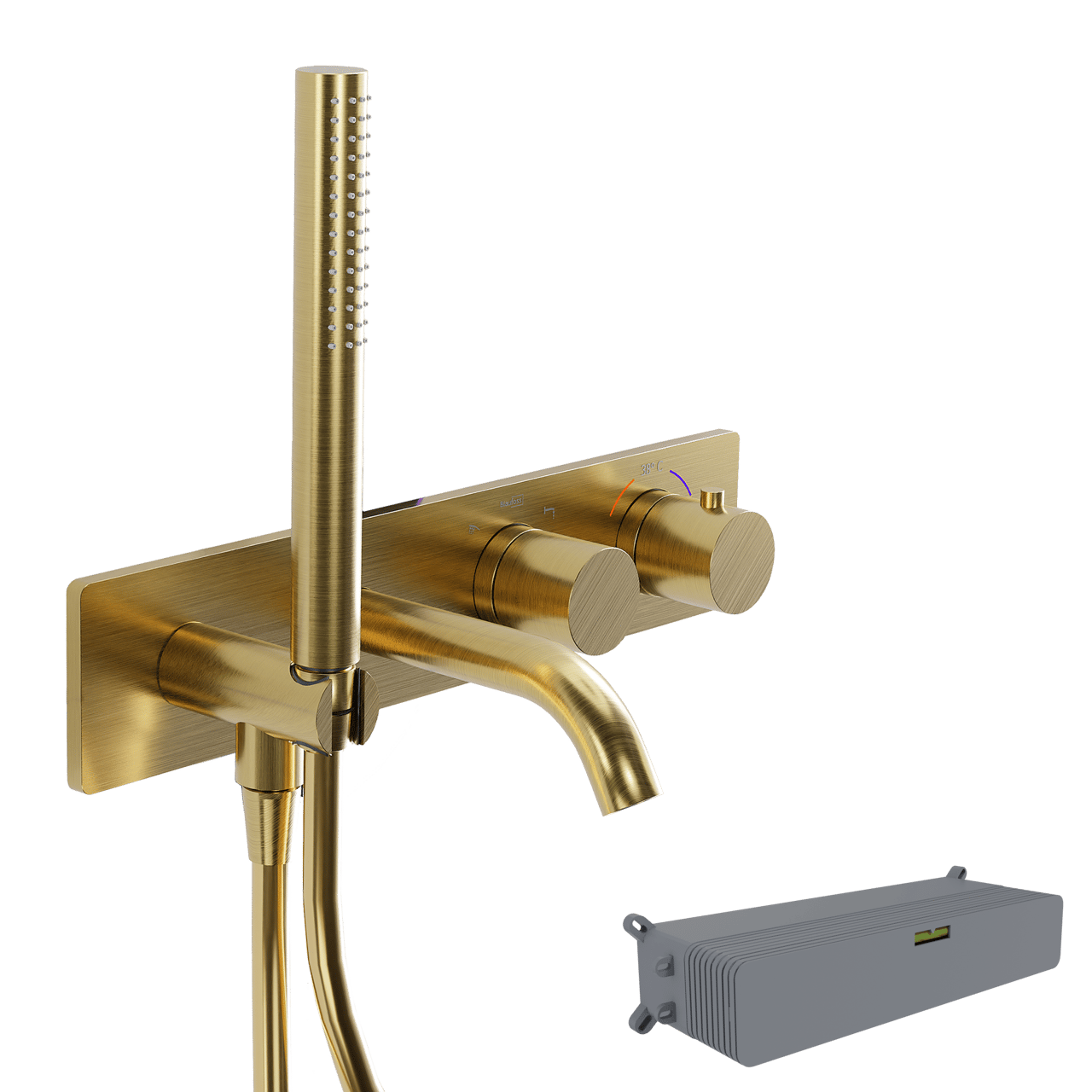 Blaufoss Round inbouw badkraan, inclusief inbouwelement