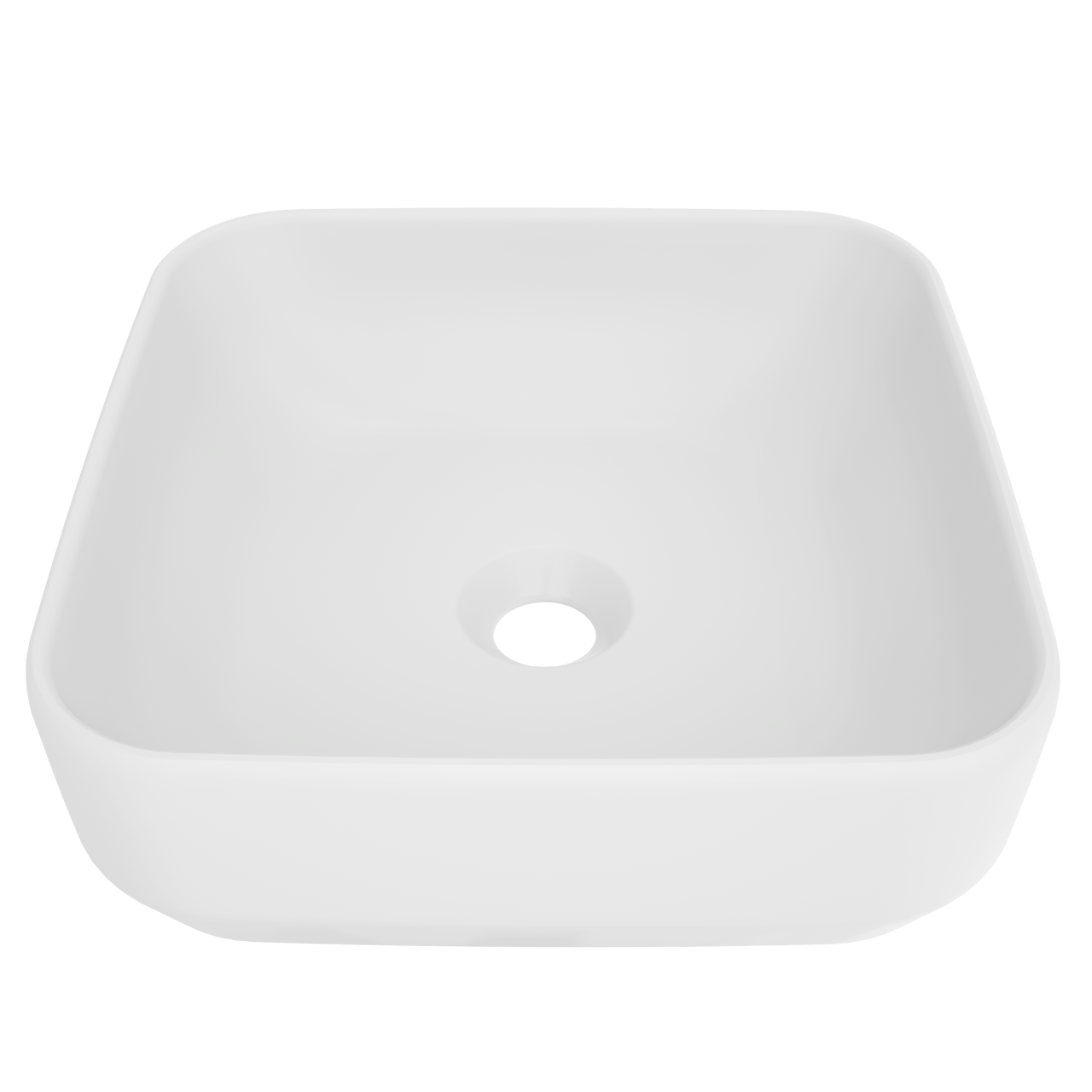 Luca Varess Messina vasque à poser porcelaine blanc mat carré 36 x 36 cm