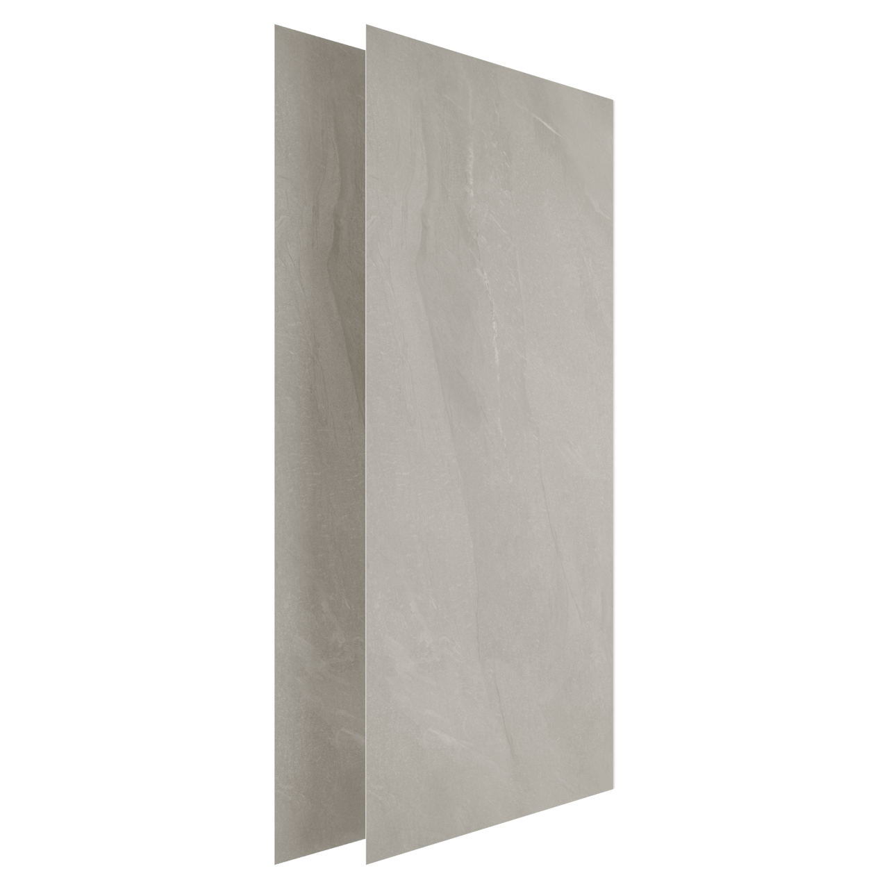 Luca Varess Groovy Duschrückwand Set 2 x 120x260 cm, SPC, Bali Light Grey