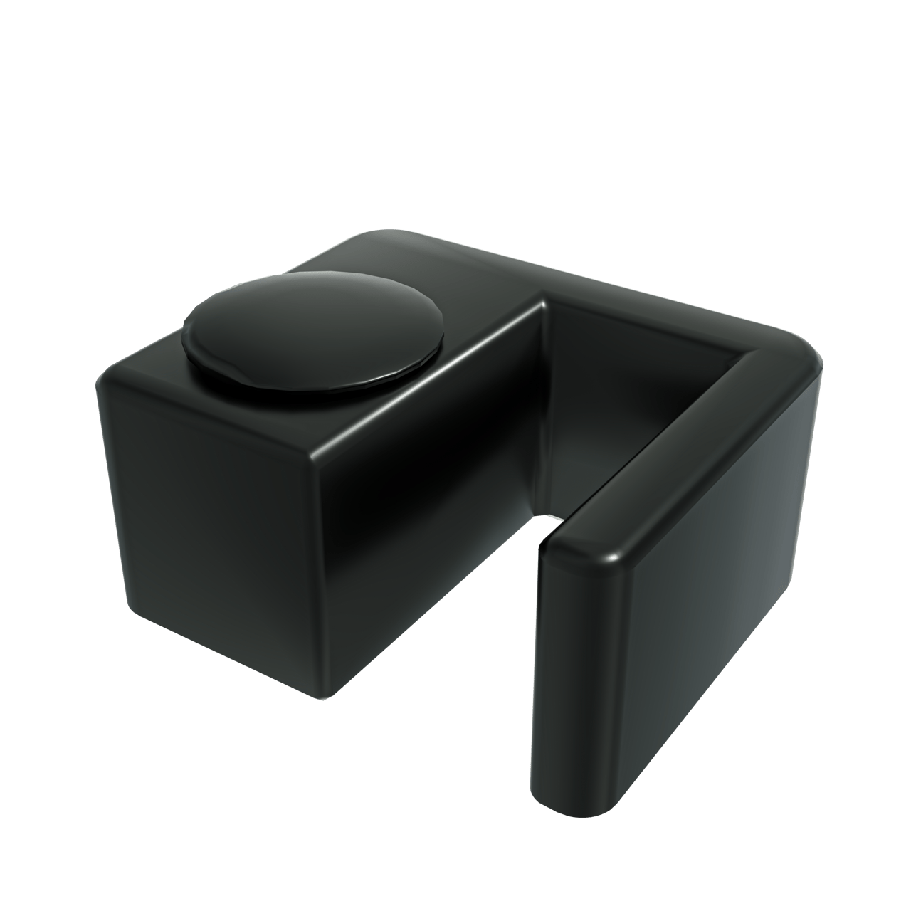 Linie walk-in bloc de montage sur verre 8 mm noir mat