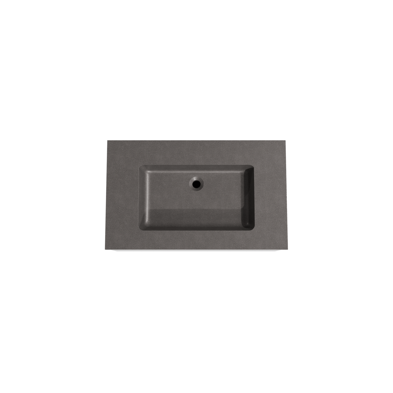 Storke Edge zwevend badkamermeubel 85 x 52 cm mat wit met Scuro enkele wastafel in kwarts mat zwart