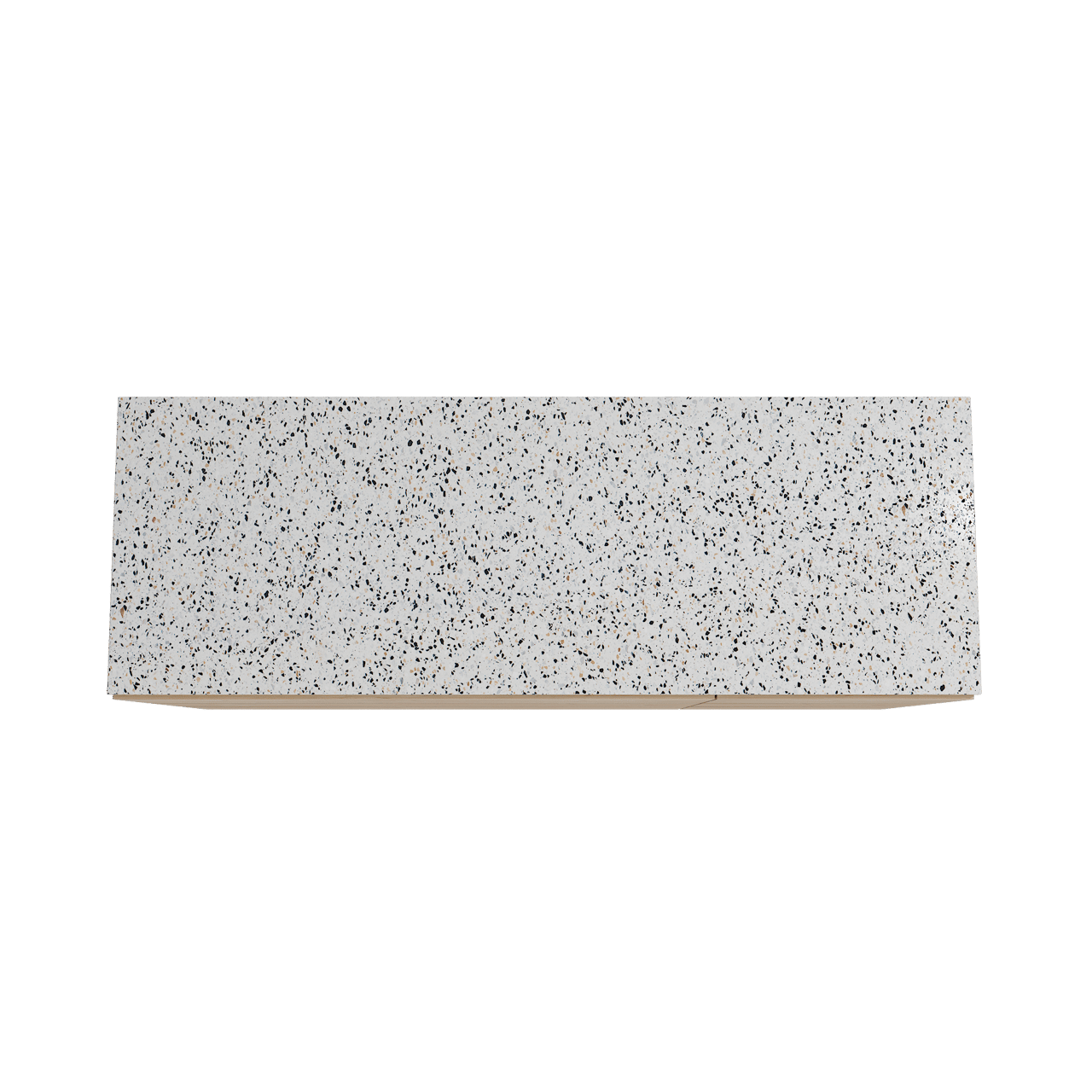 Storke Edge meuble salle de bains à poser 150 x 52 cm chêne brut avec Tavola tablette simple ou double en blanc/noir mat terrazzo