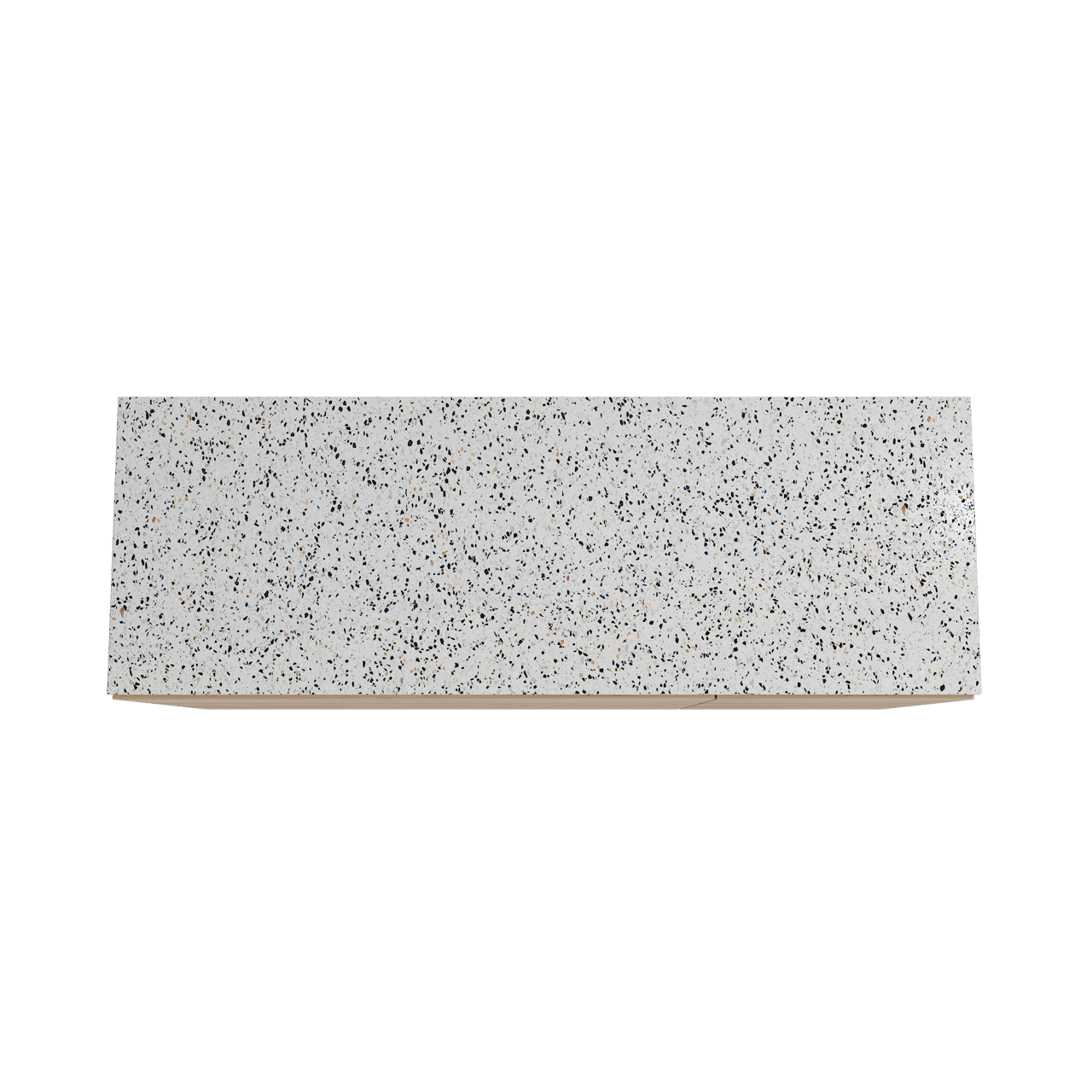 Storke Edge staand badkamermeubel 150 x 52 cm ruwe eik met Tavola enkel of dubbel tablet in mat wit/zwart terrazzo