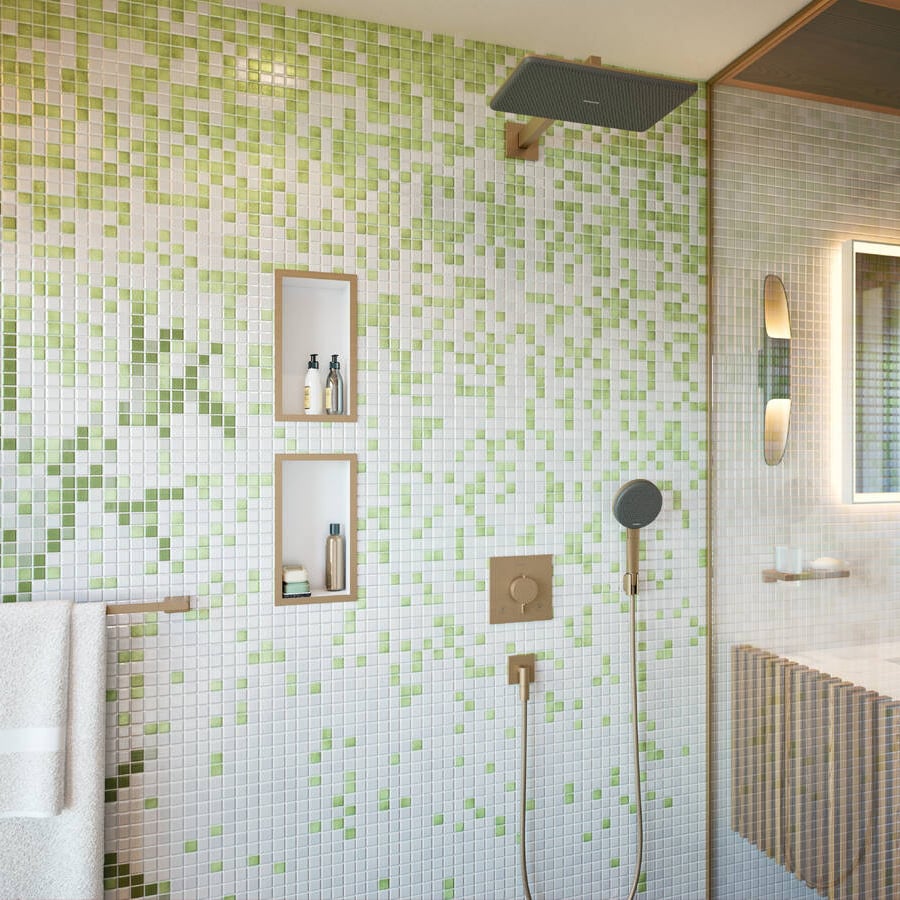 Hansgrohe Raindance Alive Select S 125 Handbrause-Set 3 Strahlfunktionen Brushed Bronze