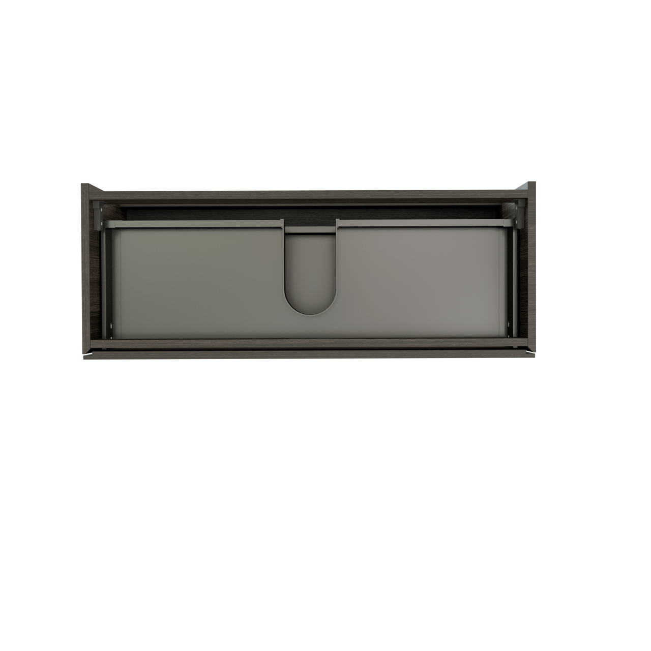 Storke Edge zwevende wastafelonderkast 100 x 40 cm donkere eiken 2 lades